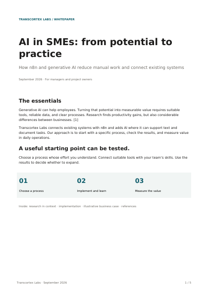 Cover of AI in SMEs whitepaper